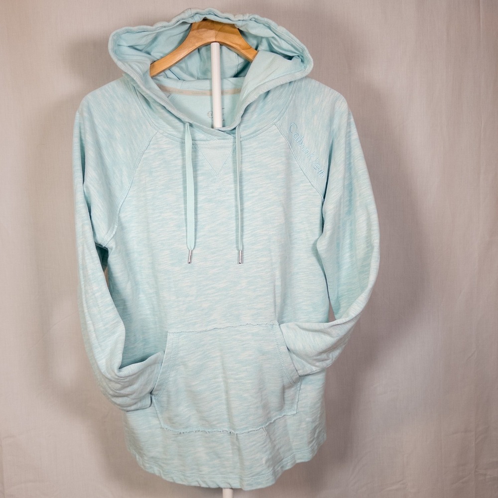 Calvin Klein Performance Womens Blue Space Dye Hoodie PFJOSM8000 Size M